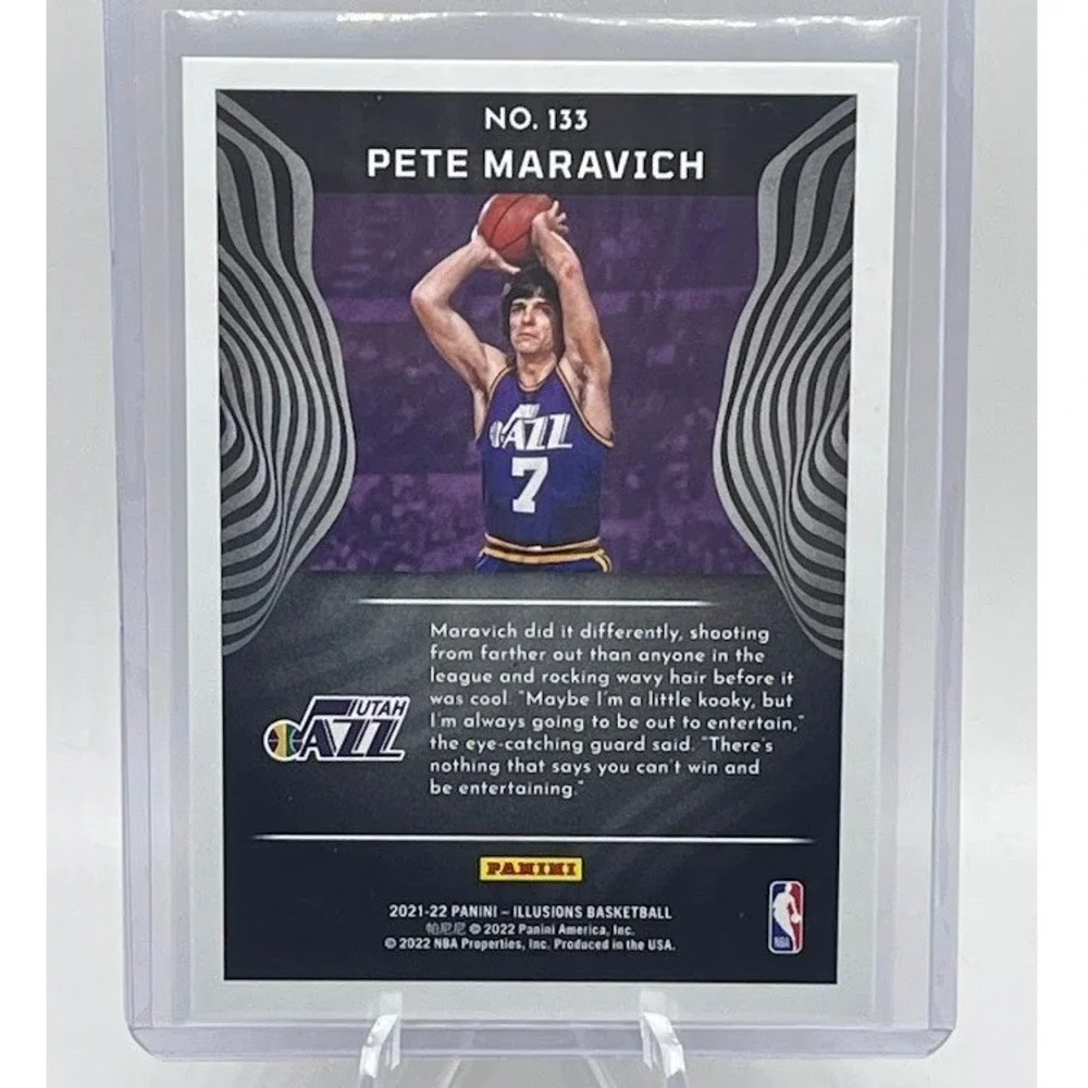 Pete Maravich 2021-22 Panini Illusions 133 NBA Utah Jazz Basketball Card